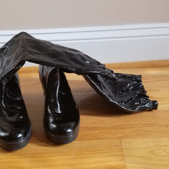Coach patent leather boots - Picture 6 of 13